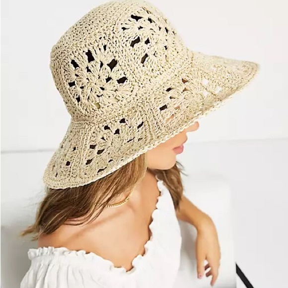 & Other Stories Crochet Straw Hat - Picture 2 of 4